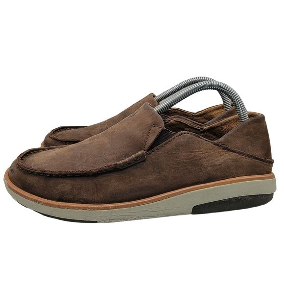 OluKai Kalia Slip On Sneakers Mens 8.5 Dark Wood Shoes 10453-6363 main image 9